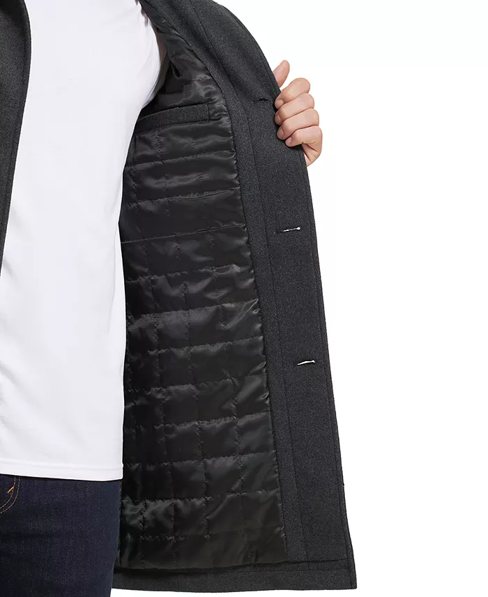 Men's Wool Button Car Coat - thumbnail 10