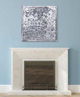 Enigma Polished Steel Leaf 3D Abstract Metal Wall Art, 32" x 32"