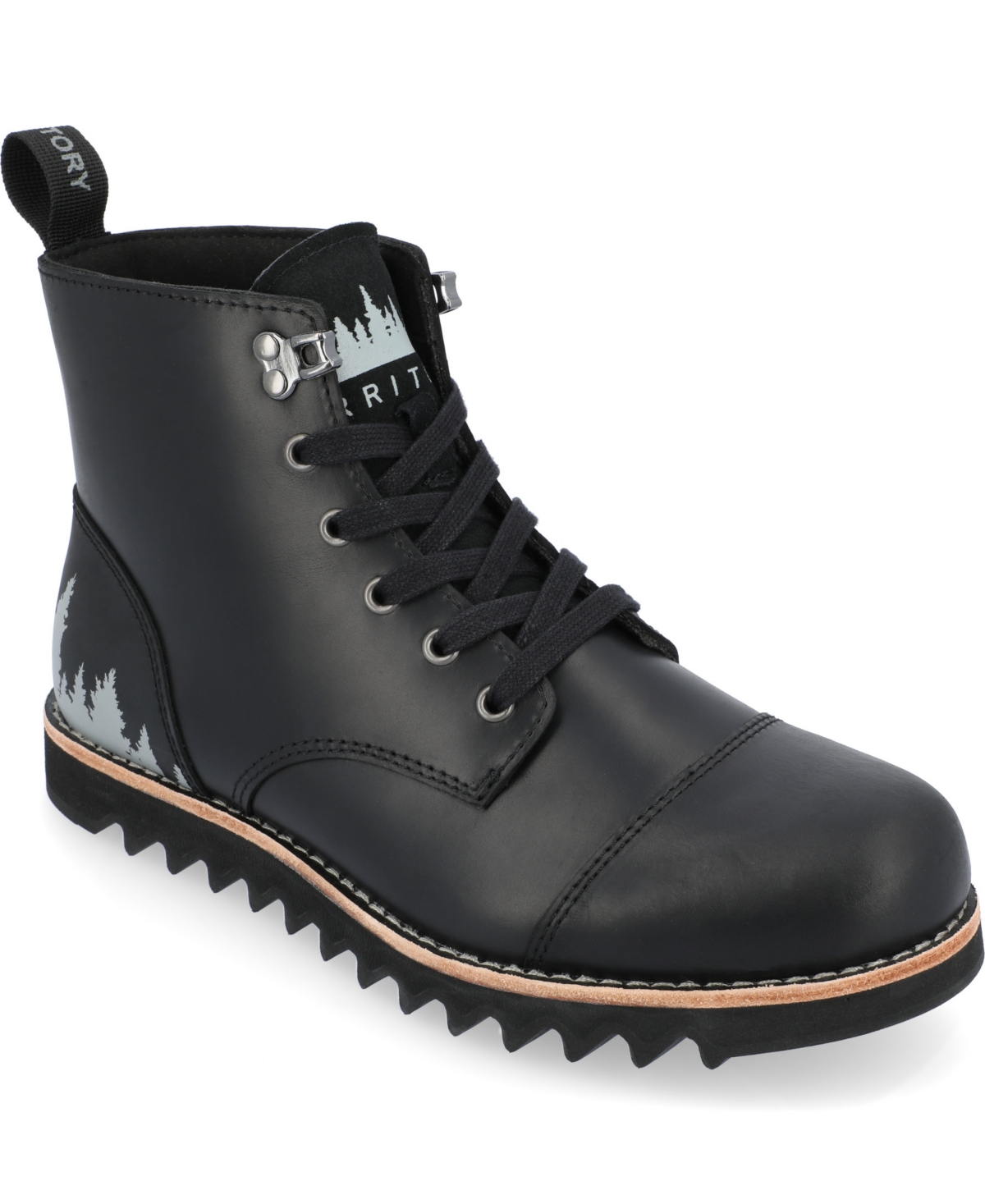 Shop Territory Men's Zion Tru Comfort Foam Lace-up Water Resistant Ankle Boots In Black
