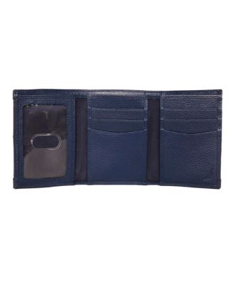Men's Logo Rubber Leather Trifold Wallet