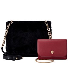 INC Internatioanl Concepts Sibbell Faux Fur and Faux Leather Bag Set, Created for Macy's 