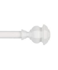 Welford 1" Adjustable Window Curtain Rod and Finial 22 Piece Set, 36"-72"