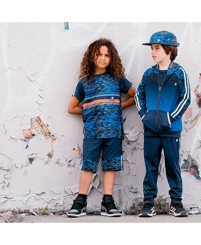 Deux par Deux Boy Athletic Pants Navy Blue And White ToddlerChild