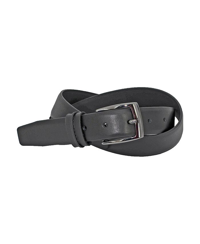 BOSS - Italian-leather belt with polished gunmetal buckle