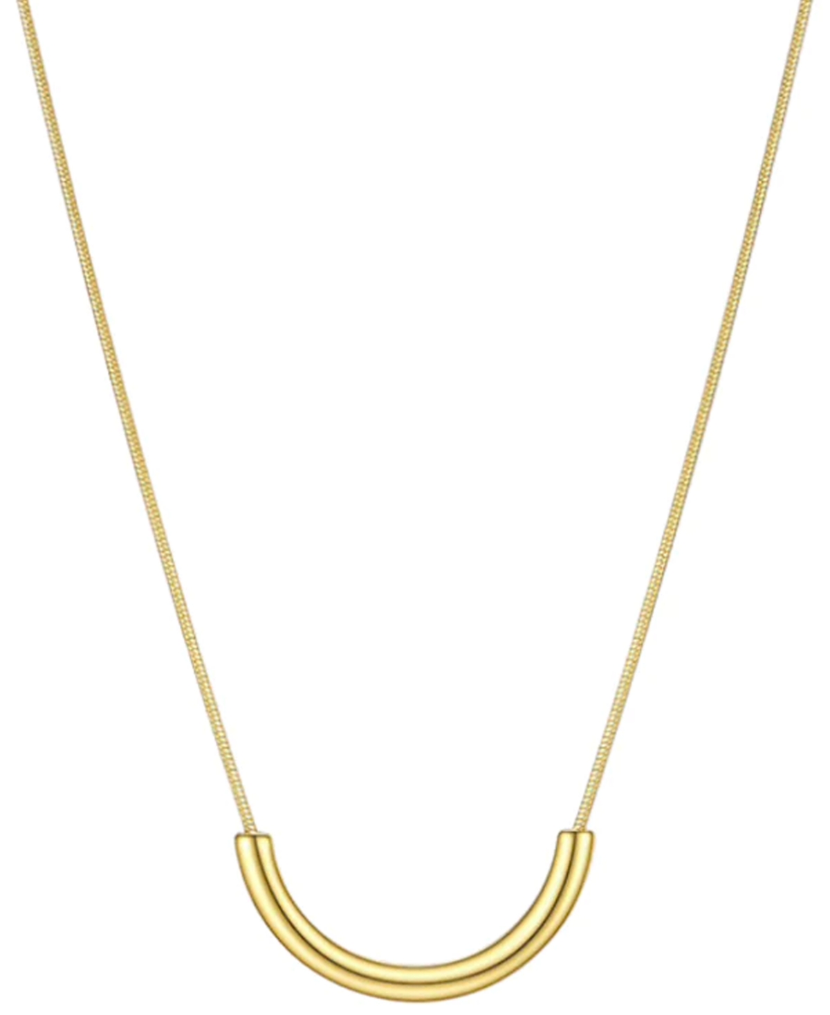 Women's Golden Smile Necklace - Gold-Tone