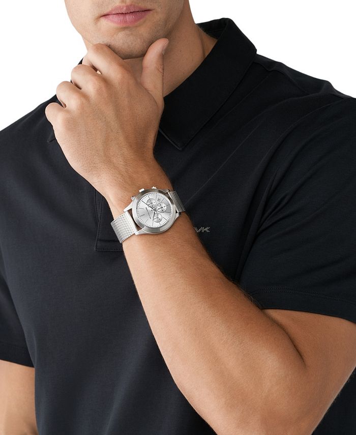 Michael Kors Men's Slim Runway Chronograph SilverTone Stainless Steel