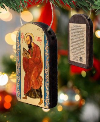 Saint Paul Wooden Greek Christian Orthodox Icon Ornament