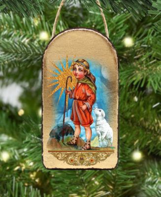 Shepherd Wooden Greek Christian Orthodox Icon Ornament