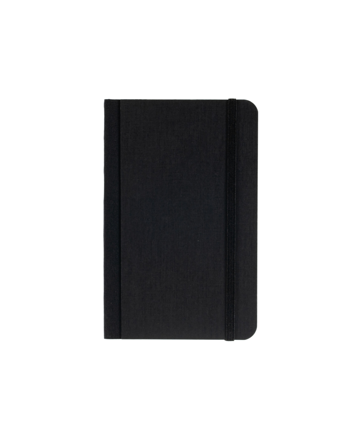 Ecoqua Plus Fabric Bound Lined Notebook, 3.5" x 5.5" - Black