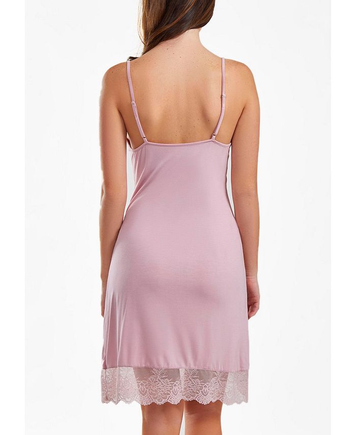 iCollection Women's Tobey Soft Cup Triangle Bra Modal Fitted Chemise