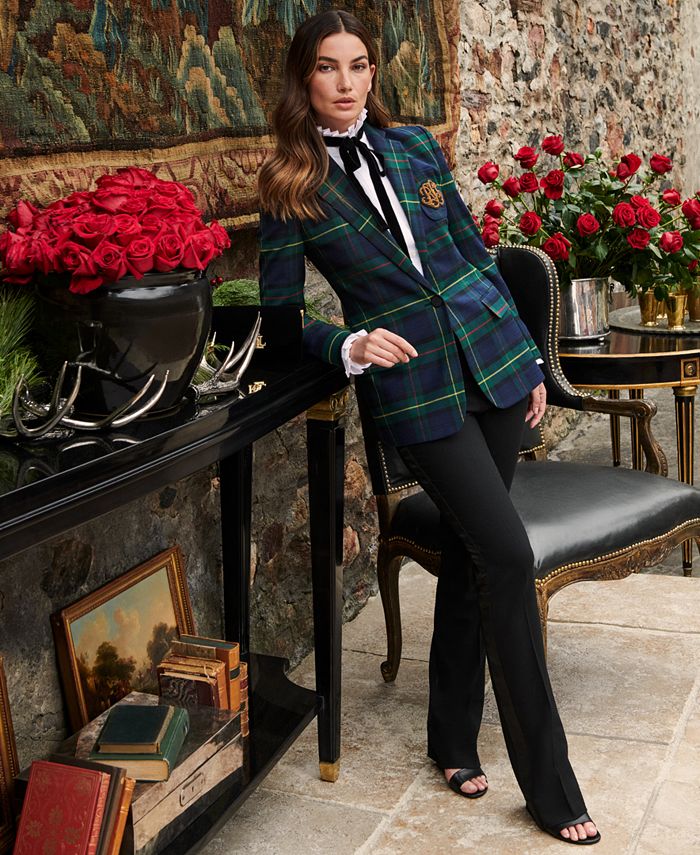 Lauren Ralph Lauren Plaid Bullion Twill Blazer & Reviews - Jackets & Blazers  - Women - Macy's