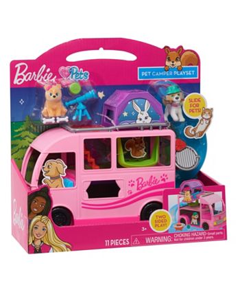 ledningsfri Land med statsborgerskab flicker Barbie Just Play Pet Camper, 11-Pieces, Toy Figures and Playset - Macy's