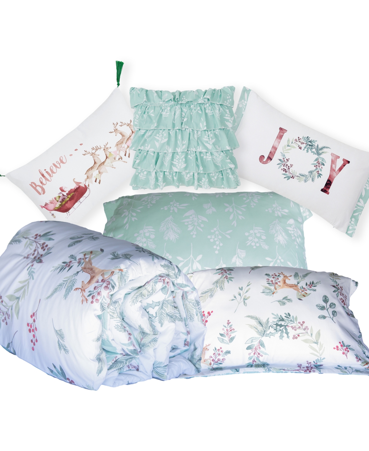 Southshore Fine Linens Happy Holidays Reversible 6-Pc. Comforter Set