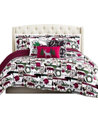 Merry Town Christmas Reversible 6-Pc. Comforter Set, Twin