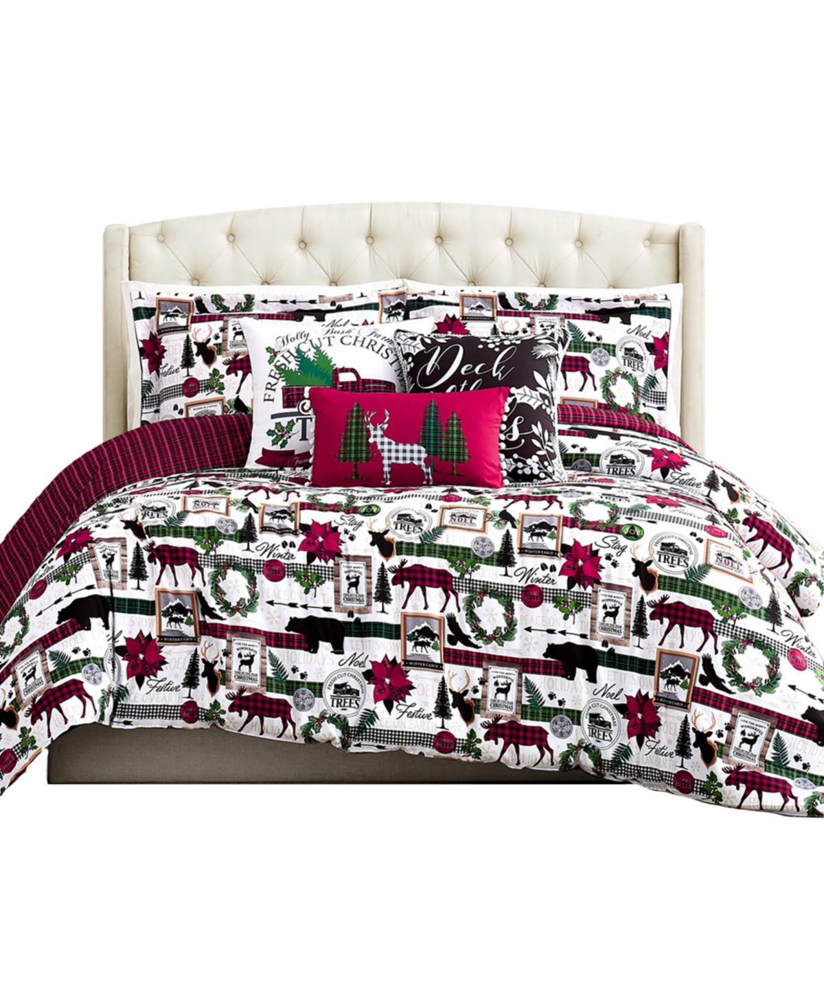 Southshore Fine Linens Merry Town Christmas Reversible 6-Pc. Comforter Set