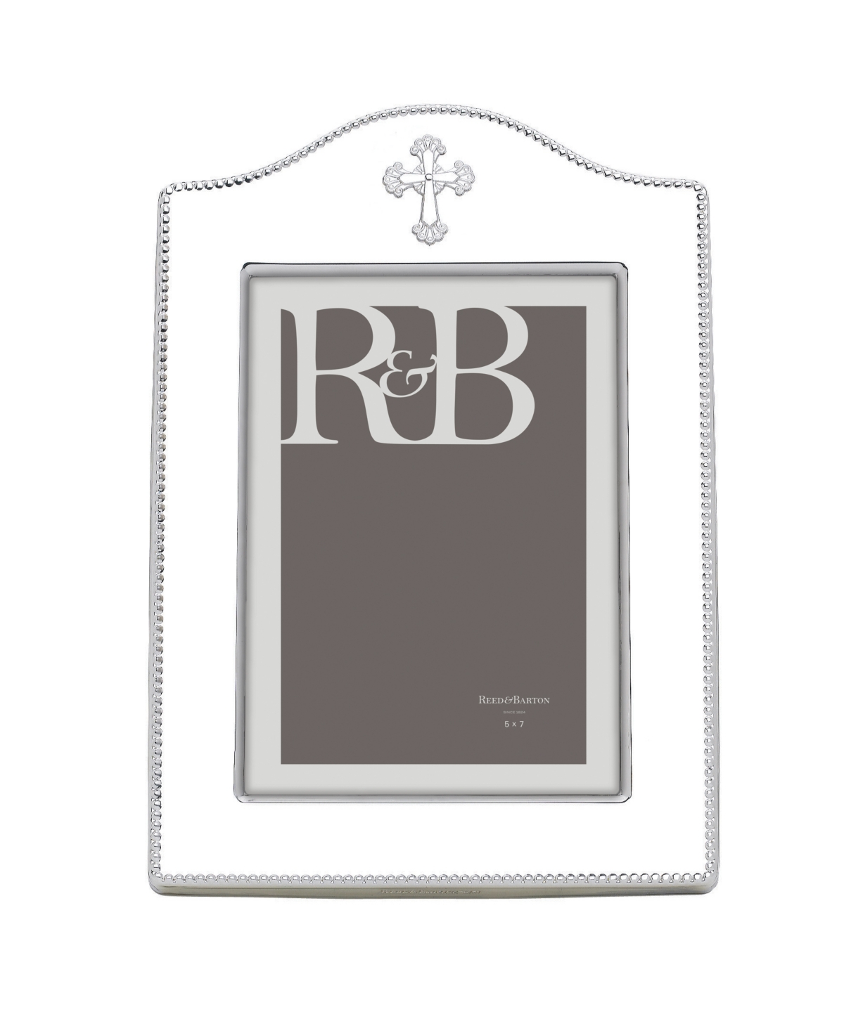 Reed & Barton Abbey Cross Photo Frame, 5" X 7" In Silver-tone