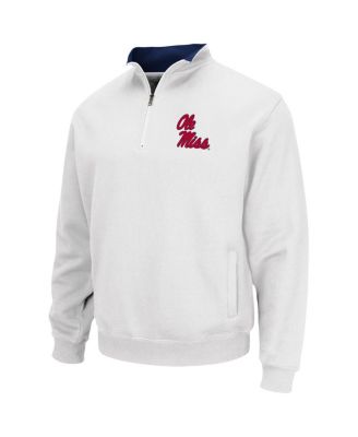 Men's White Ole Miss Rebels Tortugas Team Logo Quarter-Zip Jacket