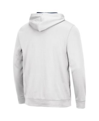 Men's White Michigan Wolverines Slash Stack 2.0 Pullover Hoodie