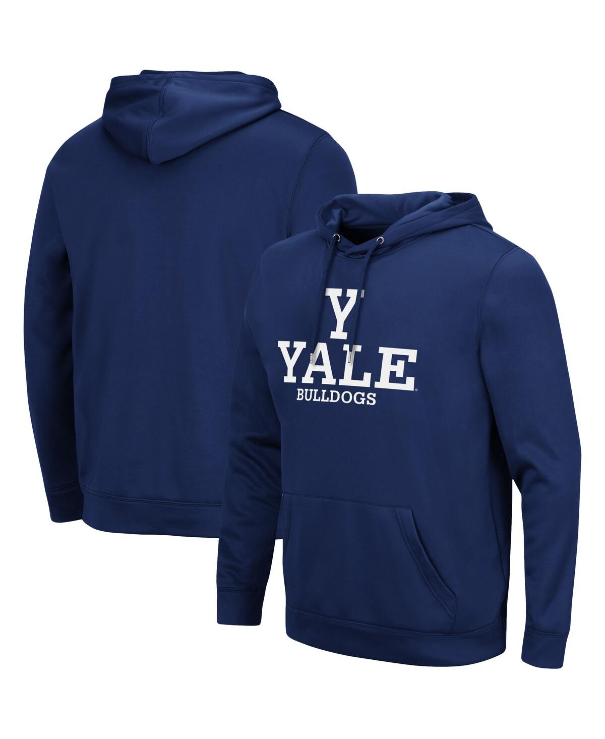 Shop Colosseum Men's  Navy Yale Bulldogs Lantern Pullover Hoodie