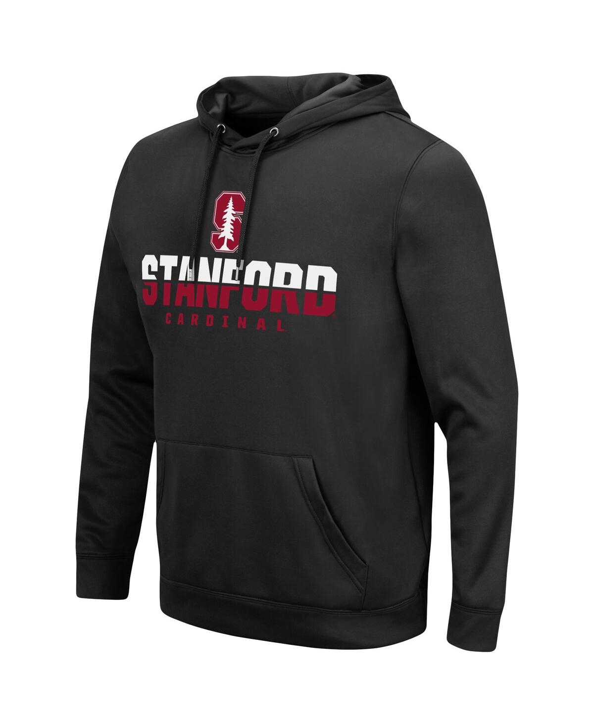 Colosseum Black Stanford Cardinal Lantern Pullover Hoodie In Black