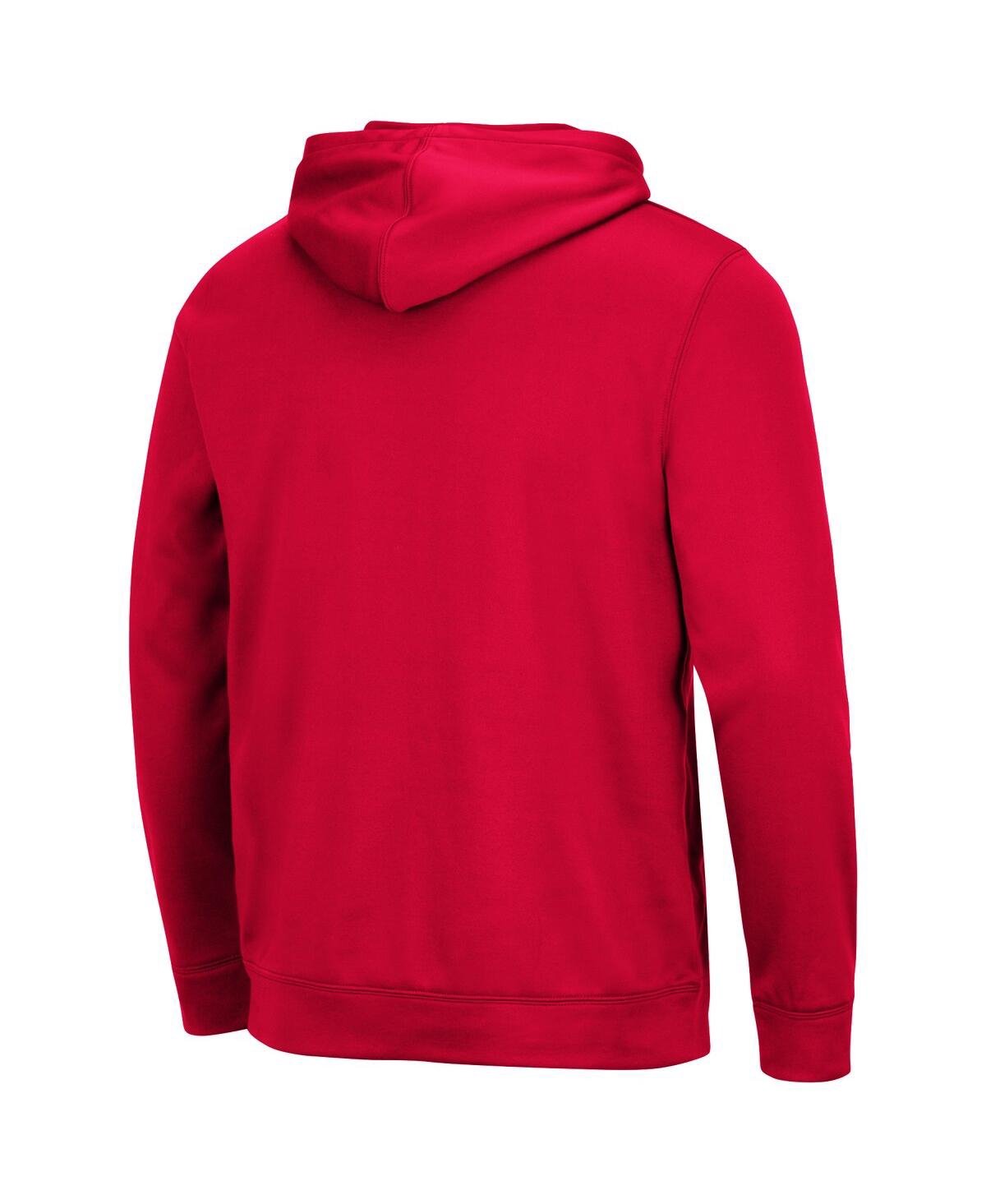 Colosseum Red Smu Mustangs Lantern Pullover Hoodie In Red