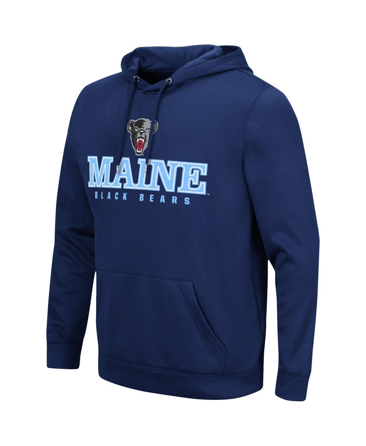 Colosseum Navy Maine Black Bears Lantern Pullover Hoodie In Navy