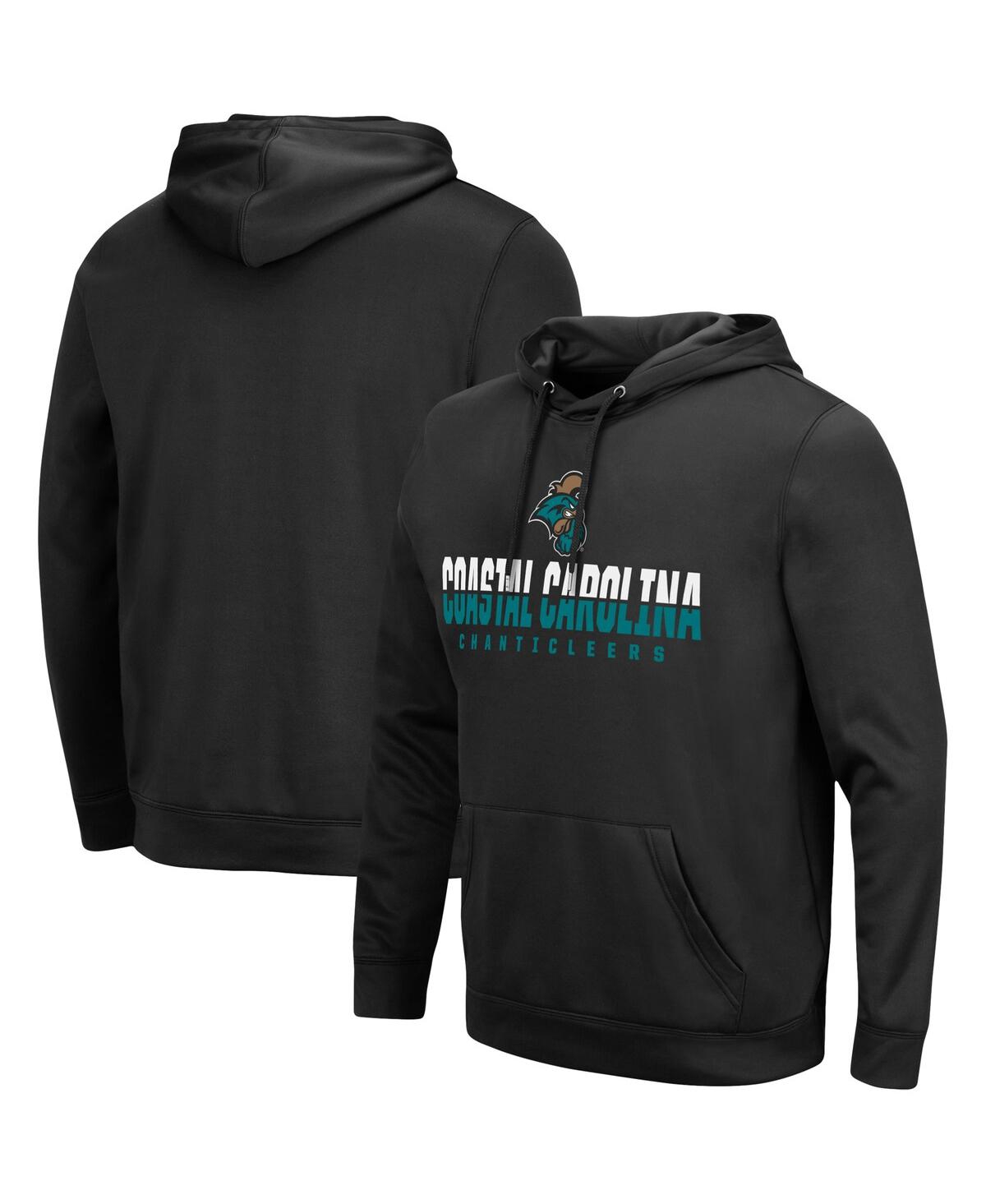 Colosseum Black Coastal Carolina Chanticleers Lantern Pullover Hoodie In Black
