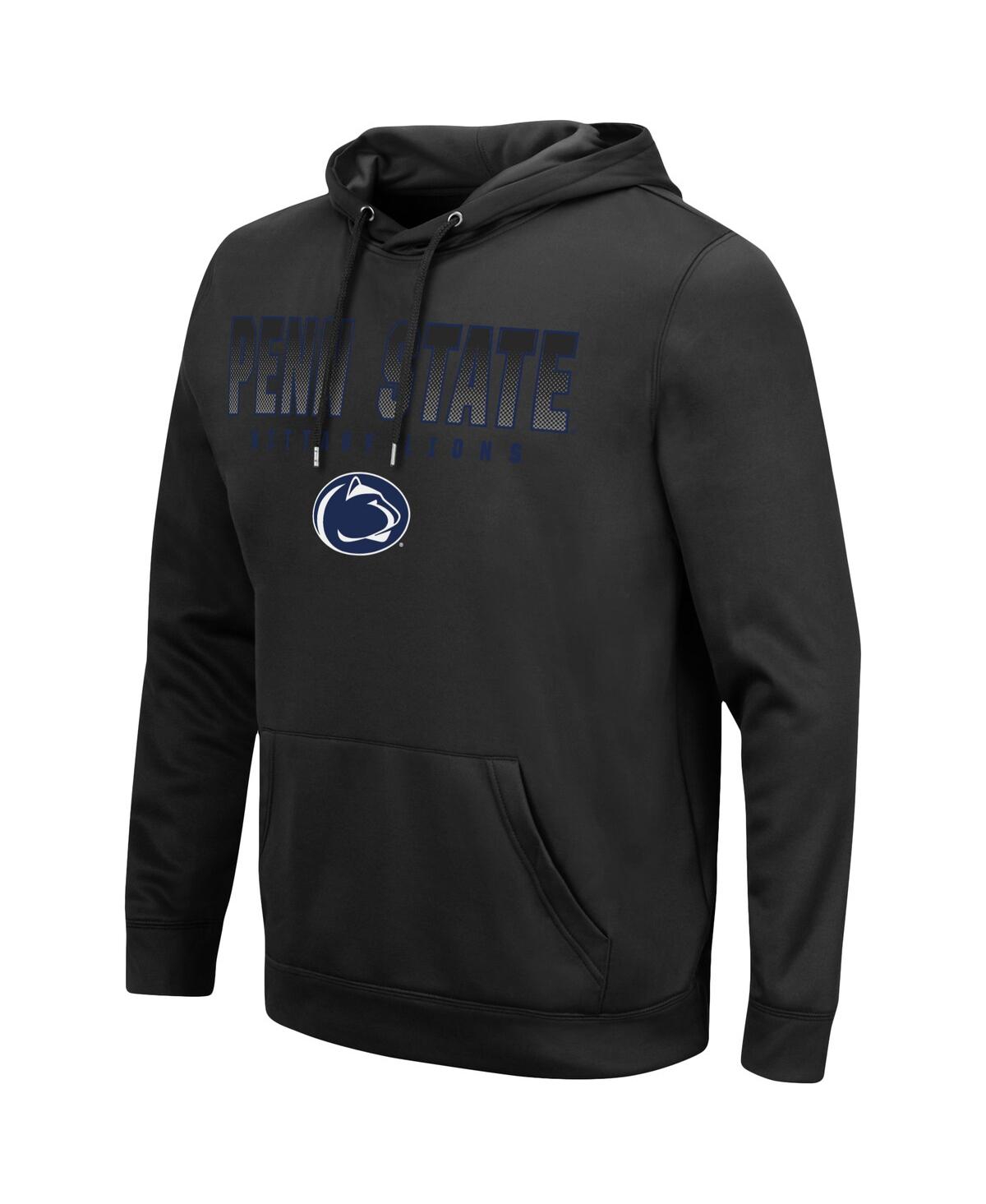 Colosseum Black Penn State Nittany Lions Blackout 3.0 Pullover Hoodie In Black