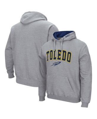 Men's Heathered Gray Toledo Rockets Arch and Logo Pullover Hoodie