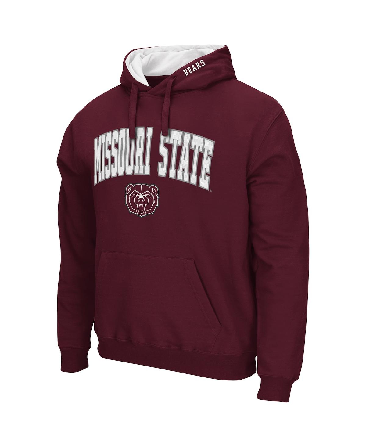 Colosseum Maroon Missouri State University Bears Arch And Logo Pullover Hoodie In Maroon