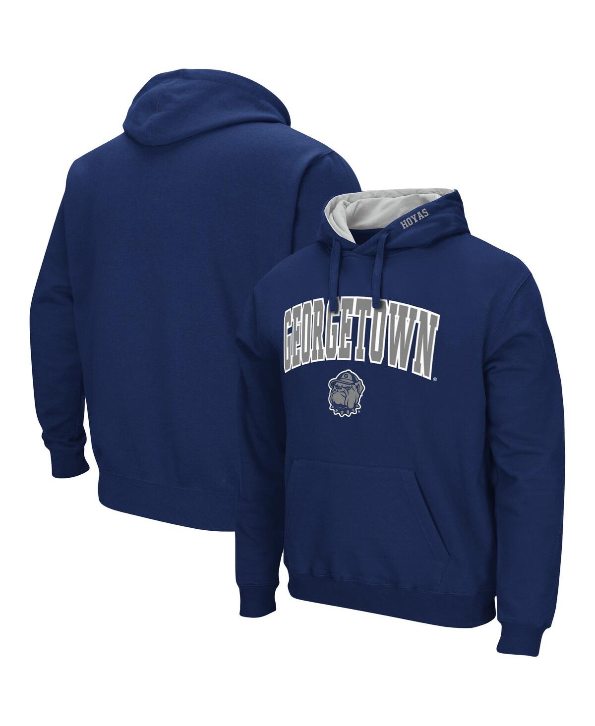Shop Colosseum Men's  Navy Georgetown Hoyas Arch And Logo Pullover Hoodie