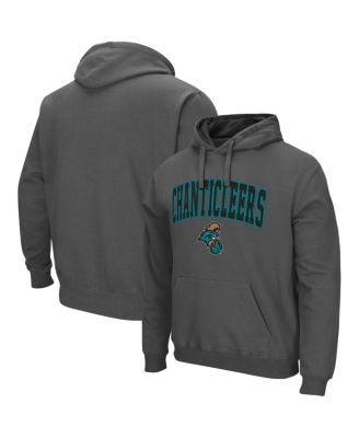 Men's Charcoal Coastal Carolina Chanticleers Arch and Logo Pullover Hoodie