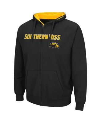 Men's Black Southern Miss Golden Eagles Arch and Logo 3.0 Full-Zip Hoodie
