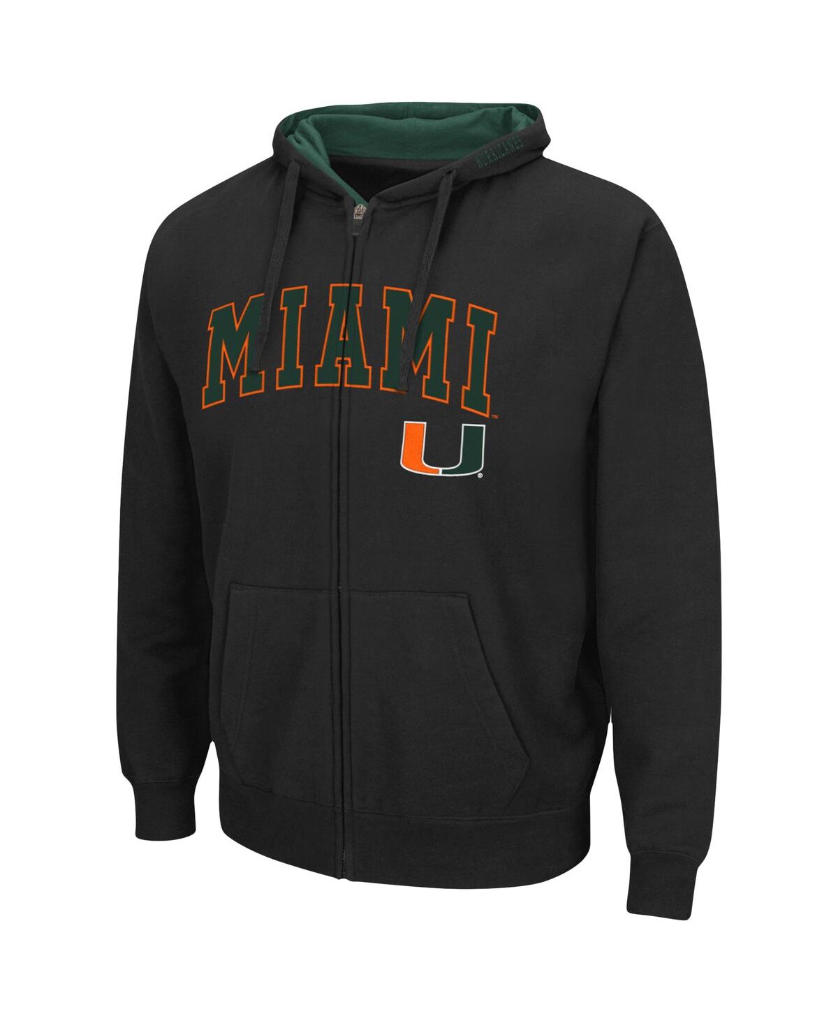 Colosseum Men's Miami Hurricanes Arch Logo 3.0 Pullover Hoodie In Black