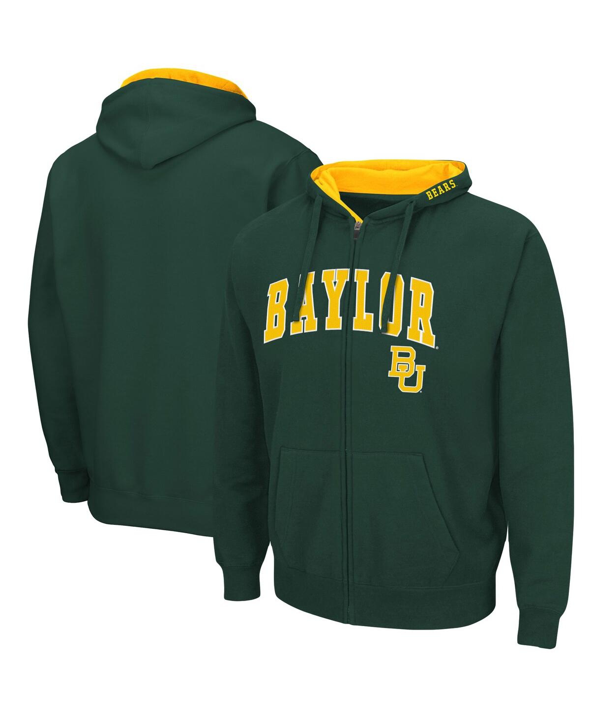Colosseum Men's  Green Baylor Bears Arch And Logo 3.0 Full-zip Hoodie In Green