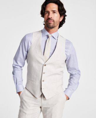 Bar III Men s Slim Fit Linen Suit Vest Created for Macy s Macy s