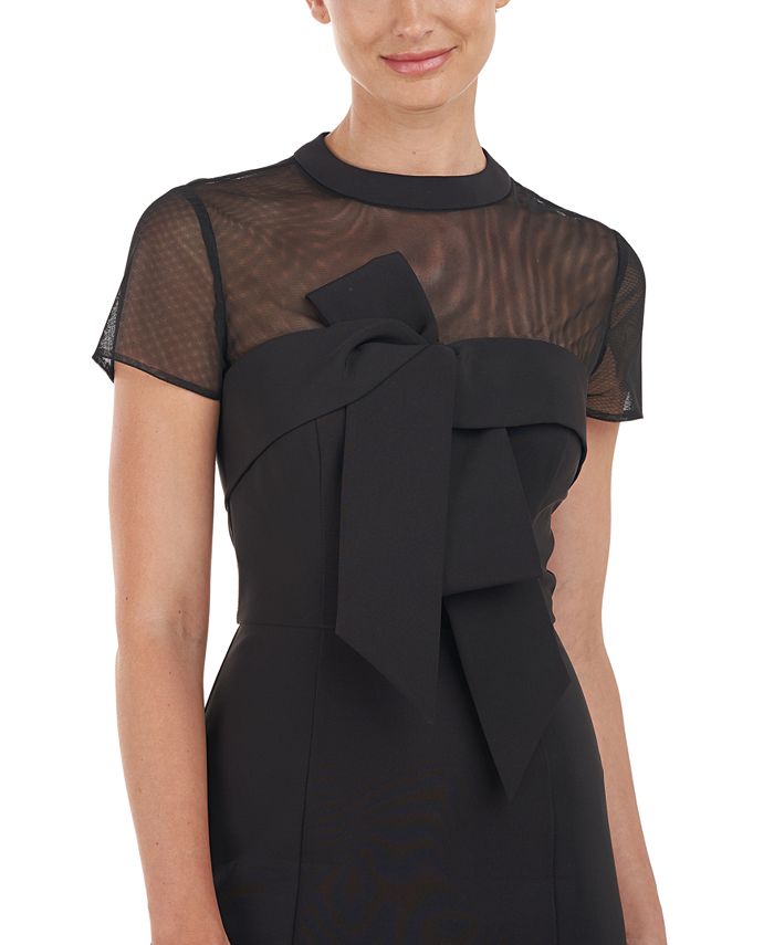 Stretch crepe midi discount dress js collections