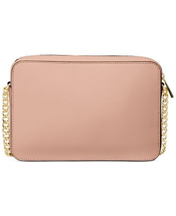 MICHAEL Michael Kors Large East-west Crossbody Bag In Pale Gold Metallic  Saffiano Leather