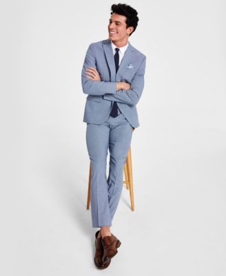 Bar III - Men's Slim-Fit Mini Check Suit Jacket