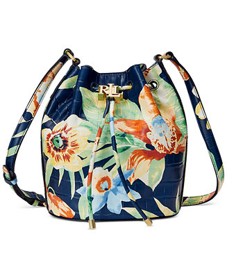 Lauren Ralph Lauren Floral Small Andie Drawstring Bag - Macy's