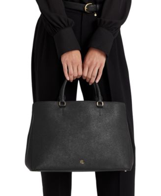 Crosshatch Leather Large Hanna Satchel