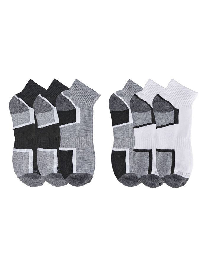 Geoffrey Beene Men s Cushioned Quarter Crew Socks Pack of 6 Macy s
