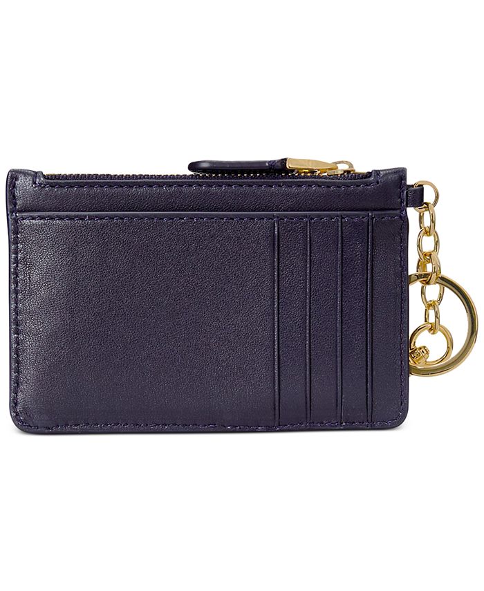 Lauren Ralph Lauren Nappa Leather Zip Card Case - Macy's