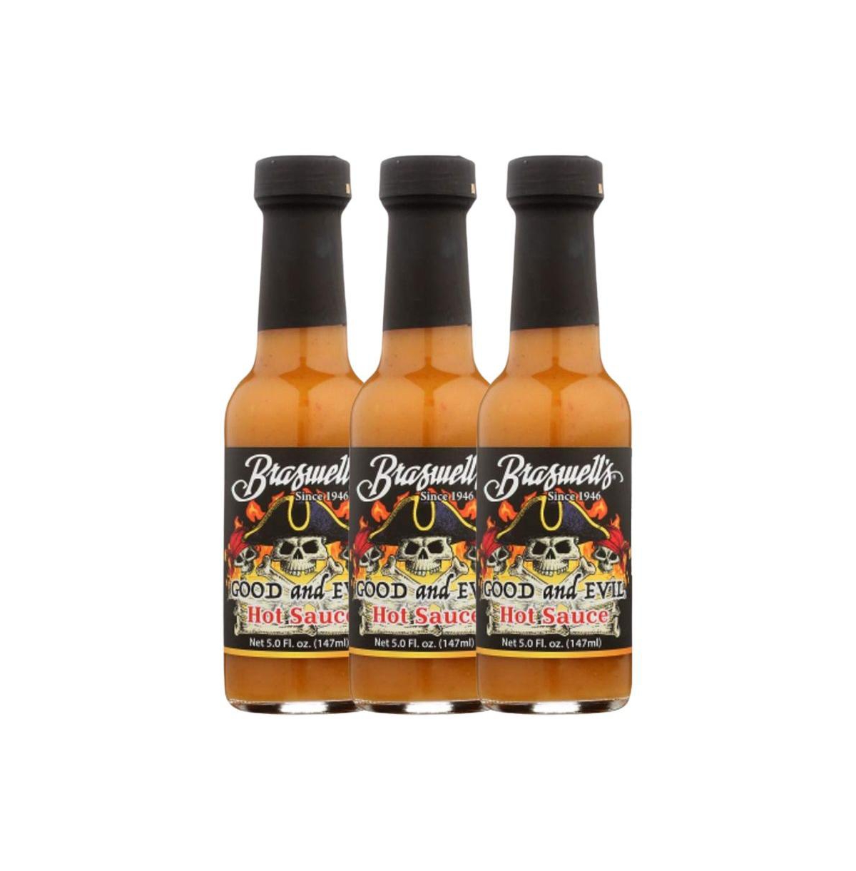 Braswells Good and Evil Hot Sauce with Habanero 5 oz (3 Pack)