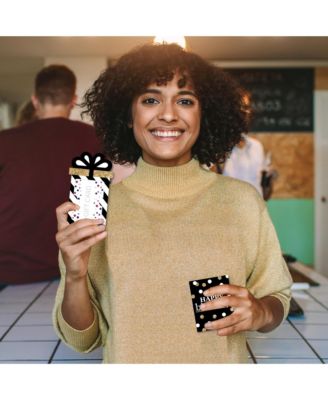 Adult Happy Birthday - Gold - Money & Nifty Gifty Card Holders - Set of 8