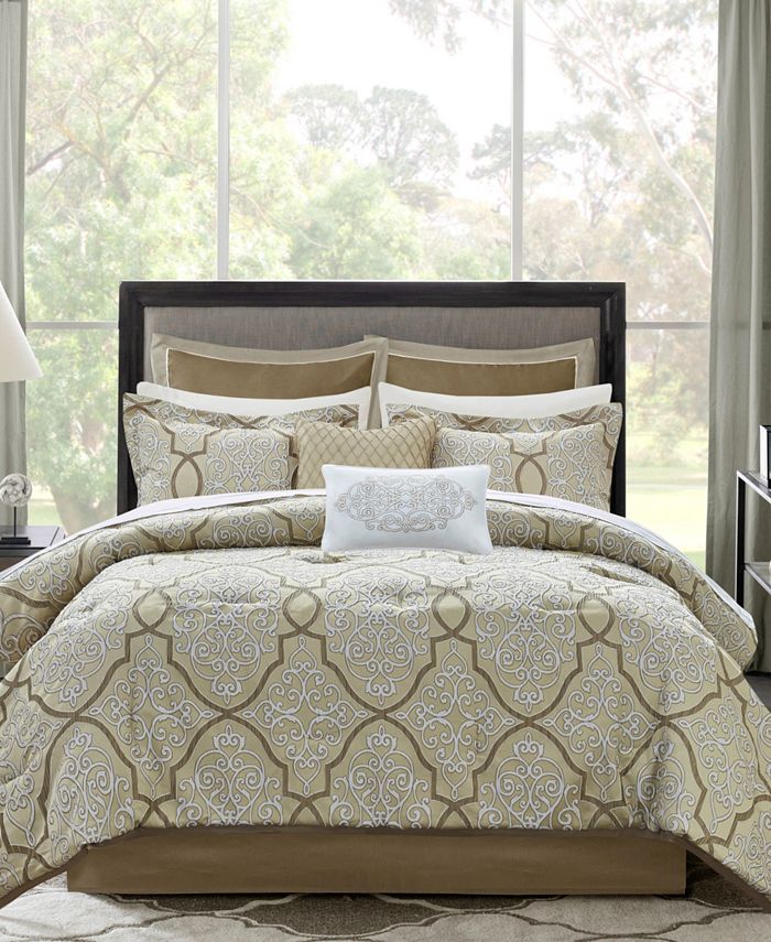 Madison Park Lavine Queen 12 Piece Complete Bed Set Macy's