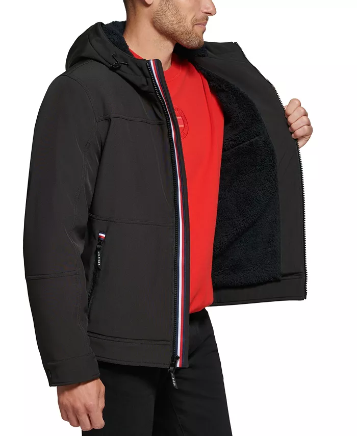 Men's Sherpa-Lined Softshell Hooded Jacket - thumbnail 3
