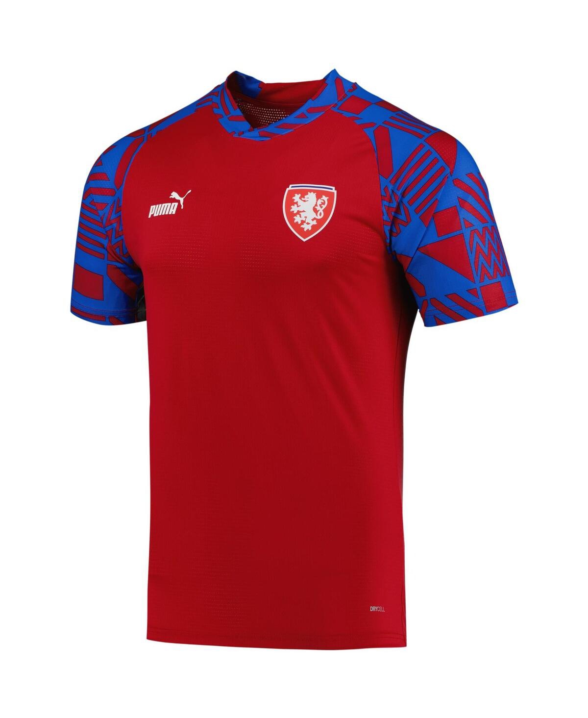 Men's PumaCzech Republic National Team Pre-Match Raglan DryCELL V-Neck Top - Red