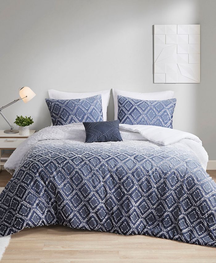 Intelligent Design Ava Ombre 4-Pc. Comforter Set, Full/Queen - Macy's