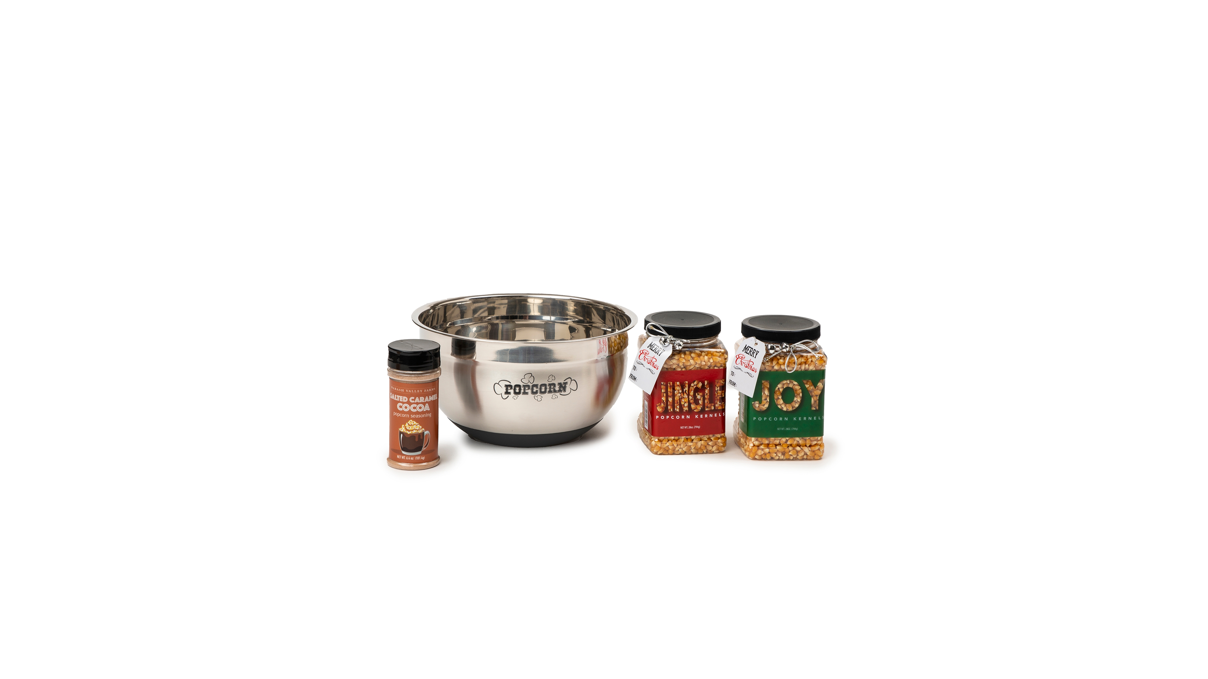 Wabash Valley Farms Jingle Bells Popcorn Perfection 4 Piece Set